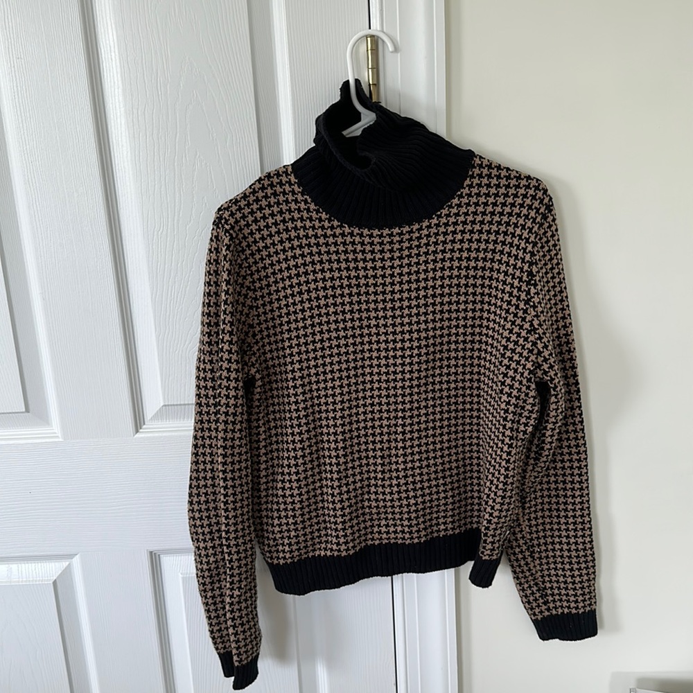 Brixton Houndstooth Mock neck